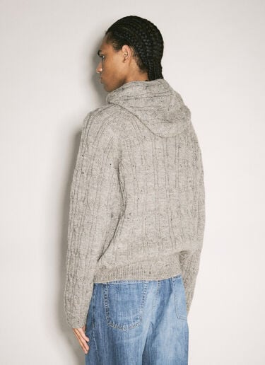 Level Hood Cable Cardigan Our Legacy Level Hood Cable Cardigan Beige our0158011