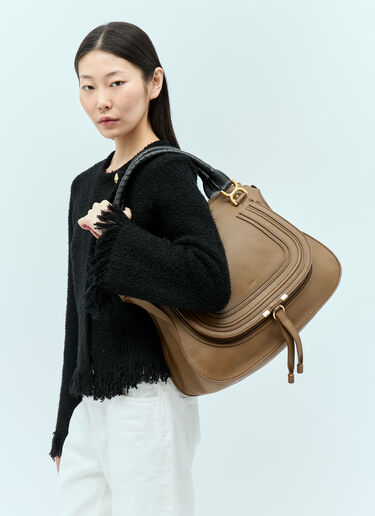 Chloé Large Marcie Double Tote Bag Brown chl0255048