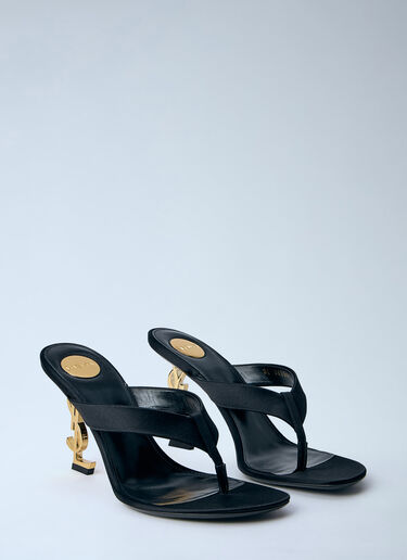 Saint Laurent Opyum Thong Sandals Black sla0263042