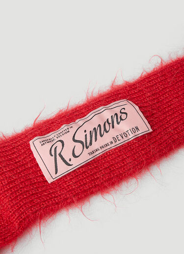 Raf Simons 徽标贴饰长手套 红色 raf0346005