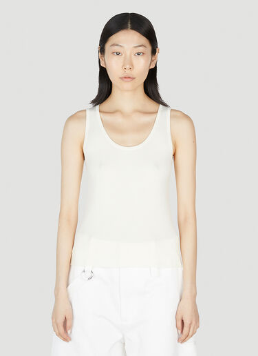 Max Mara Sleeveless Knitted Top White max0252023