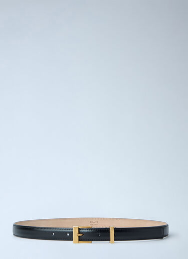 LN-CC® - Khaite: Manhattan Leather Belt - Black Khaite Manhattan Leather Belt Black kha0265021