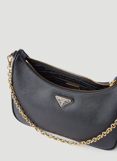 Prada Re-Edition Saffiano Shoulder Bag Black pra0245073