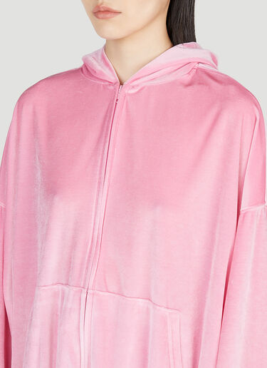 Balenciaga BB Paris Zip-Up Hooded Sweatshirt Pink bal0253010