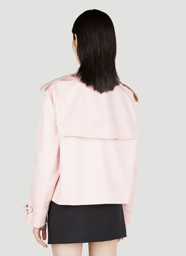 Cropped Trench Jacket Burberry Cropped Trench Jacket Pink bur0252012