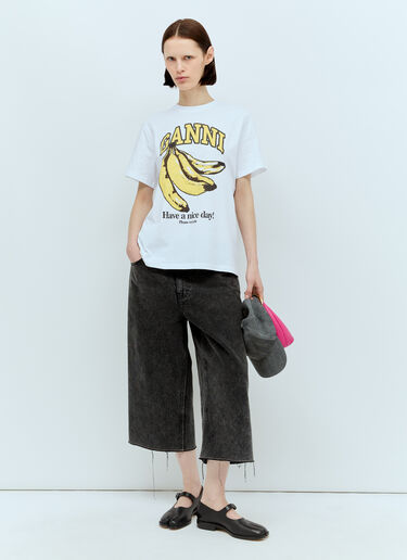 GANNI バナナTシャツ ホワイト gan0256006