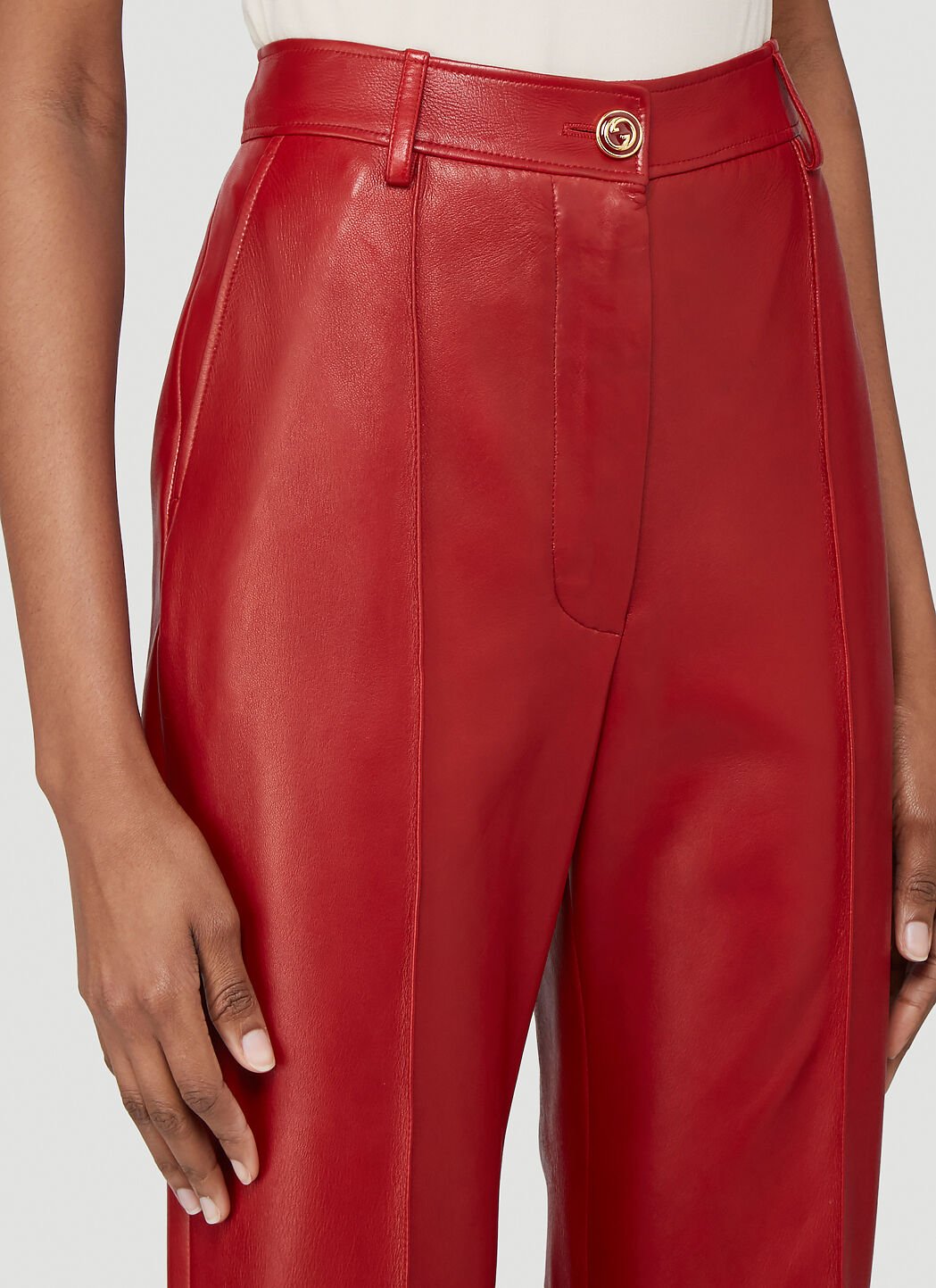 Gucci leather pants womens online