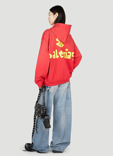 Balenciaga 徽标印花连帽运动衫 红色 bal0252032