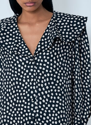 Chloé Polka-Dot Mini Dress Black chl0263027