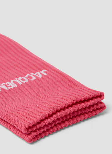 Jacquemus Les Chaussettes Logo Print Socks Pink jac0250085