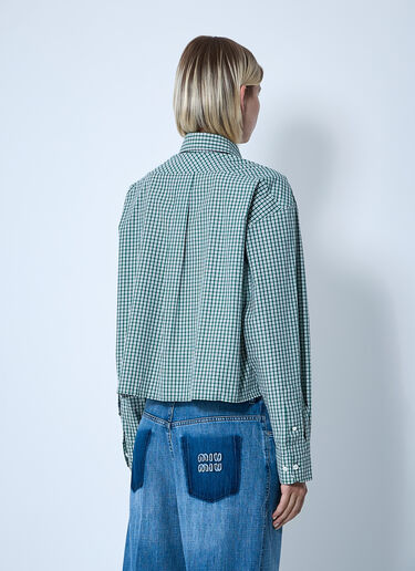 Miu Miu Check Shirt Green miu0261009