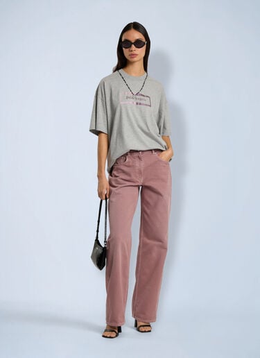 Palm Angels Stud Box Logo Loose Tee Grey pma0266218