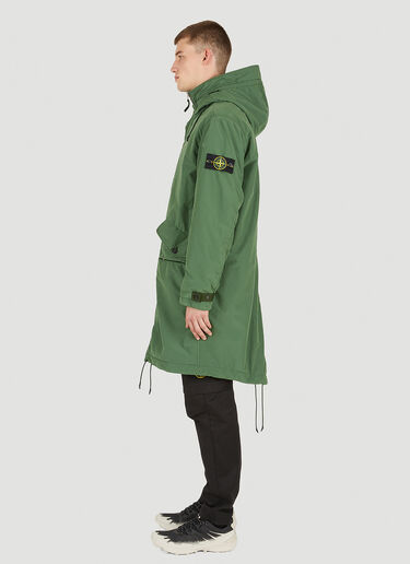 Stone Island Fish Tail Parka Coat Green sto0150015