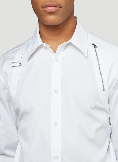 Alexander McQueen Poplin Shirt White amq0143006