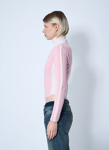 Balenciaga Zip-Up Human Being Hooded Sweatshirt Pink bal0260015