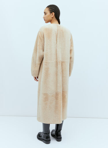 Max Mara Reversible Sheepskin Coat Beige max0254044