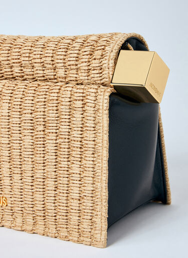 Jacquemus La Pochette Rond Carré Clutch Beige jac0260027