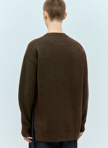 Jil Sander Oversized Wool-Blend Sweater Brown jil0155011