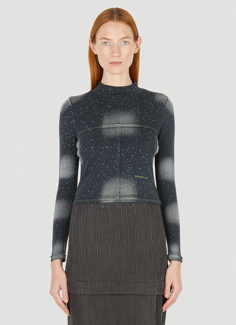 Eckhaus Latta Lapped Baby Top Black eck0253002