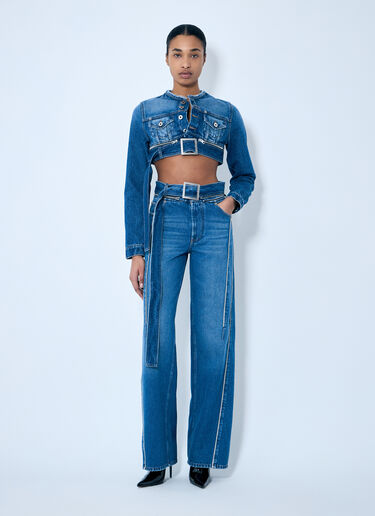 Jean Paul Gaultier Zip-Belt Denim Jeans Blue jpg0259007