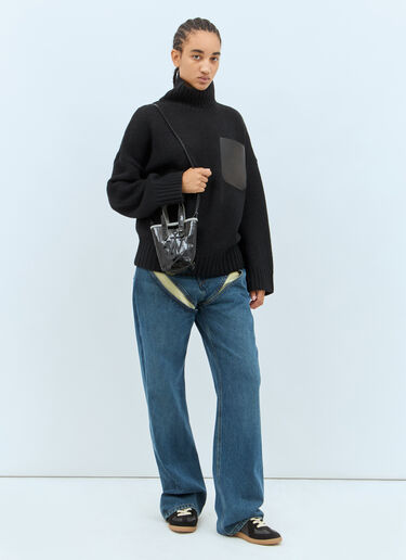 JW Anderson 迷你束带托特包 黑 jwa0257019