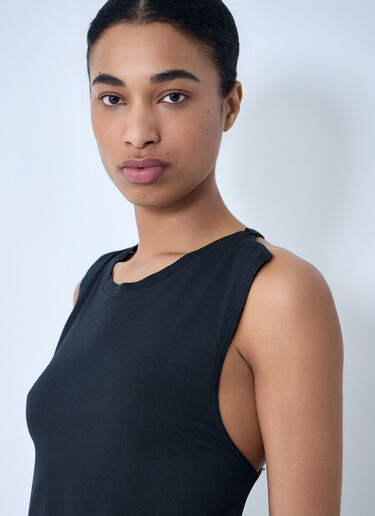 RIER Sleeveless Cotton Tank Top Black rrr0264006