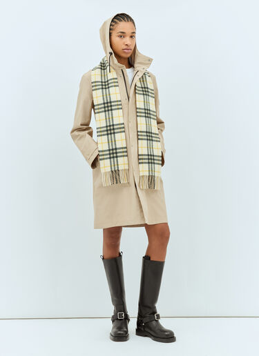 Burberry Narrow Check Cashmere Scarf Cream bur0358001