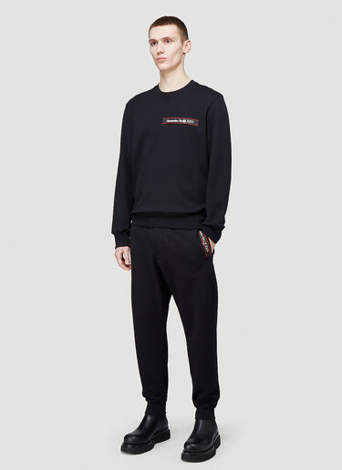Alexander McQueen Logo Tape Sweatshirt Black amq0144006