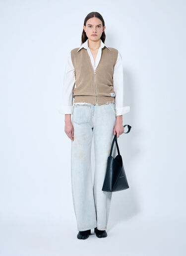 MM6 Maison Margiela Cropped Contrast Shirt White mmm0259003