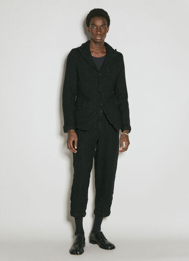 Comme des Garçons Homme Plus Lame Pinstripe Pants Black hpl0154008