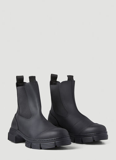 GANNI Recycled Rubber City Boot #000000 gan0246032