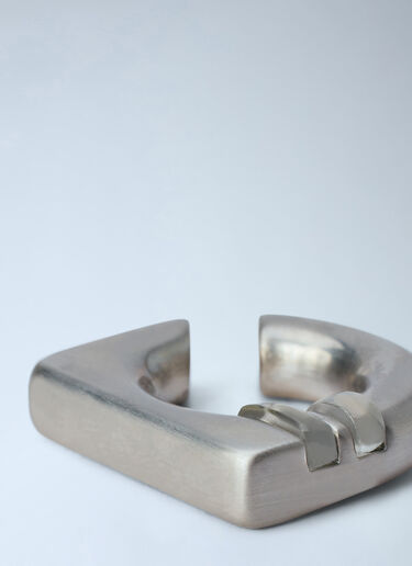 LN-CC® - Rick Owens: Crystal Prong Ear Cuff - Silver Rick Owens Crystal Prong Ear Cuff Silver ric0265043