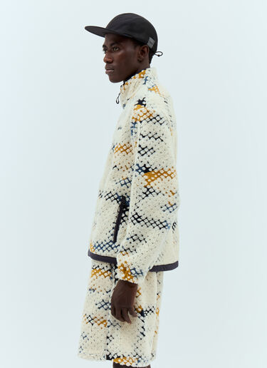 Printed Fleece Jacket Awake NY Printed Fleece Jacket Cream awk0156003