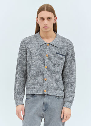 Brain Dead Button-Up Cardigan Grey bra0158013