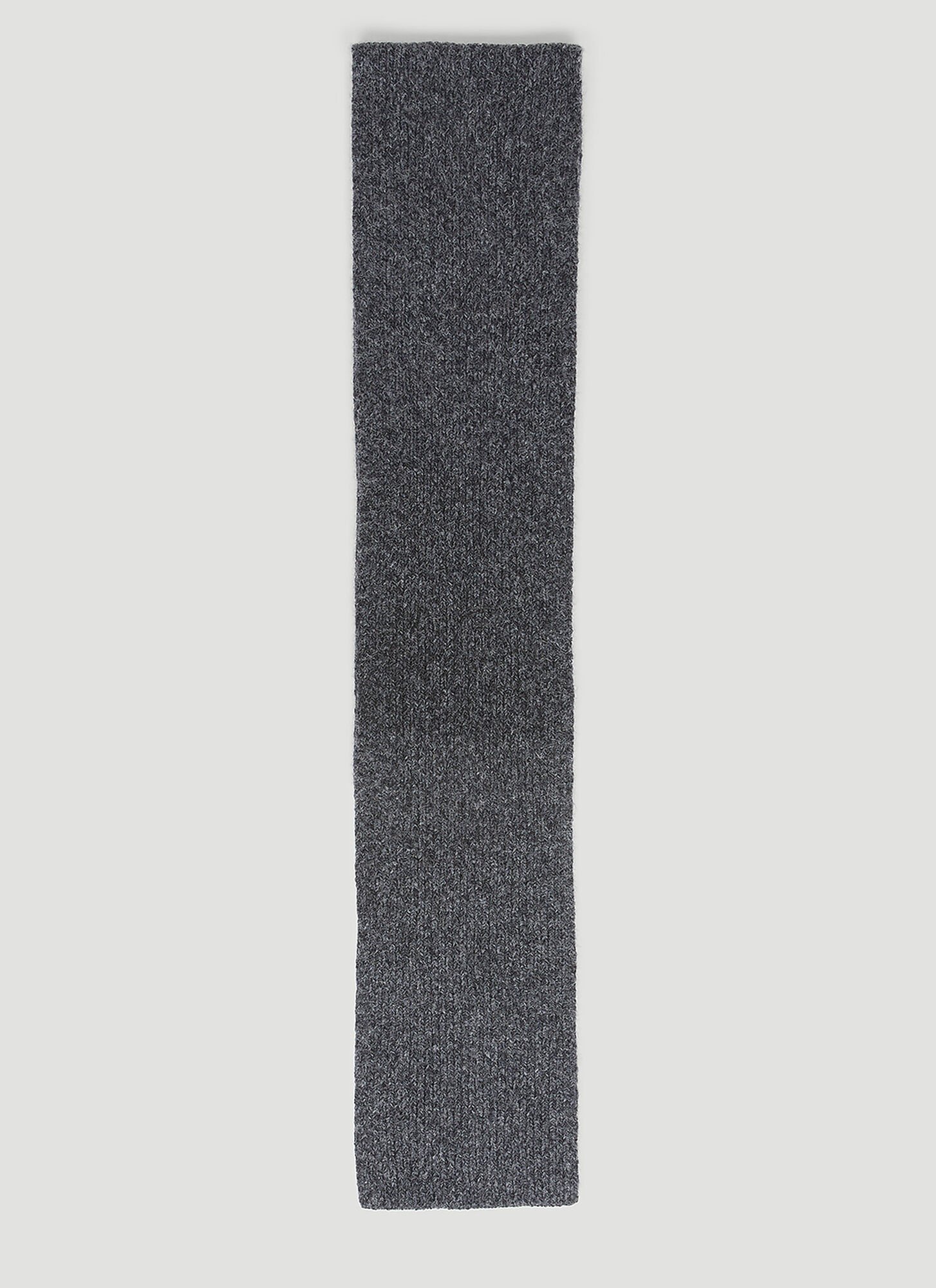 Dries Van Noten Men Soft Knit Scarf In Grey