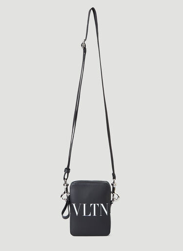 Valentino VLTN Logo Print Crossbody Bag Black val0145047