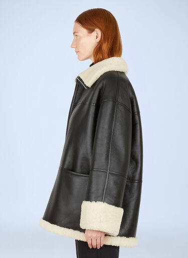 TOTEME Signature Shearling Jacket Black tot0251014