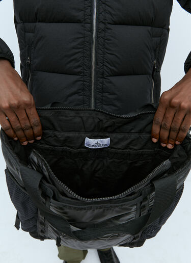 Stone Island Three Way Canvas Backpack Black sto0154097