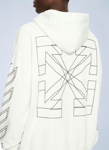 LN-CC® - Off-White: Outline Double Arrow Skate Hoodie - Pink Off-White Outline Double Arrow Skate Hoodie Pink ofw0164171