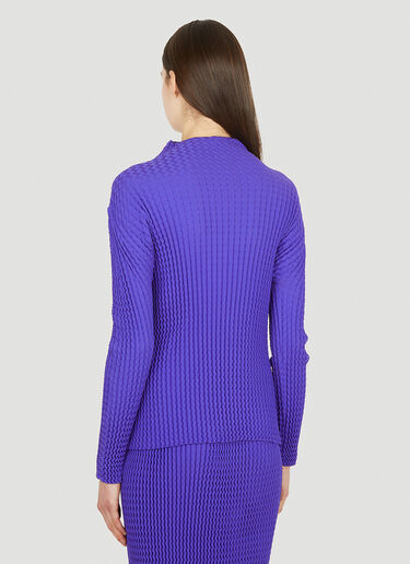 Issey Miyake 스펀지 하이넥 탑 Purple ism0251003