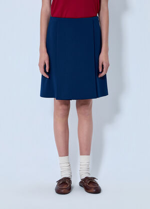 Miu Miu Technical Jersey Mini Skirt Blue miu0264103