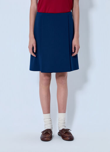 LN-CC® - Miu Miu: Technical Jersey Mini Skirt - Blue Miu Miu Technical Jersey Mini Skirt Blue miu0264103