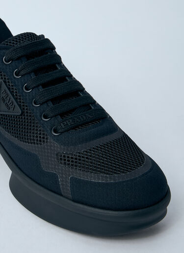 Prada Logo Plaque Sneakers Black pra0260027
