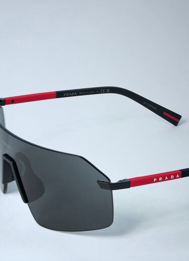 Prada Linea Rossa Shield Sunglasses Black lpl0362002