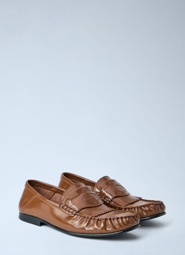 Marni Leather Penny Loafers Brown mni0264006