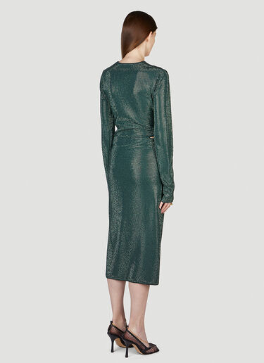 Bottega Veneta 正面扭纹镂空连衣裙 绿色 bov0249100