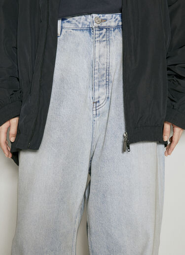 Distressed Baggy Jeans Balenciaga Distressed Baggy Jeans Blue bal0254026