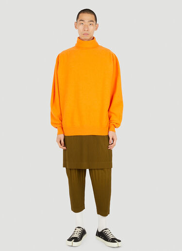 High Neck Sweater Homme Plissé Issey Miyake High Neck Sweater Orange hmp0151001