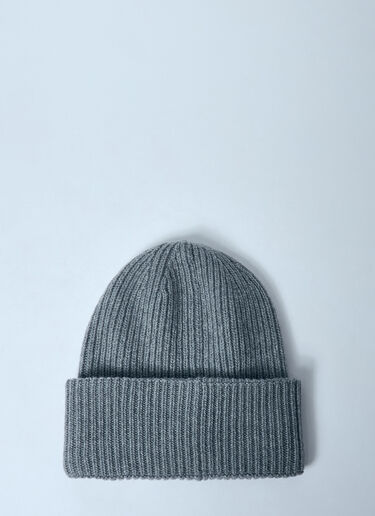 8 Moncler Palm Angels Logo Patch Beanie Hat Grey mpa0359006
