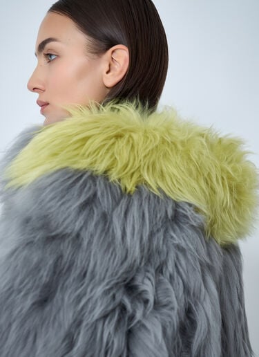 Marni Shearling Short Jacket Grey mni0262004